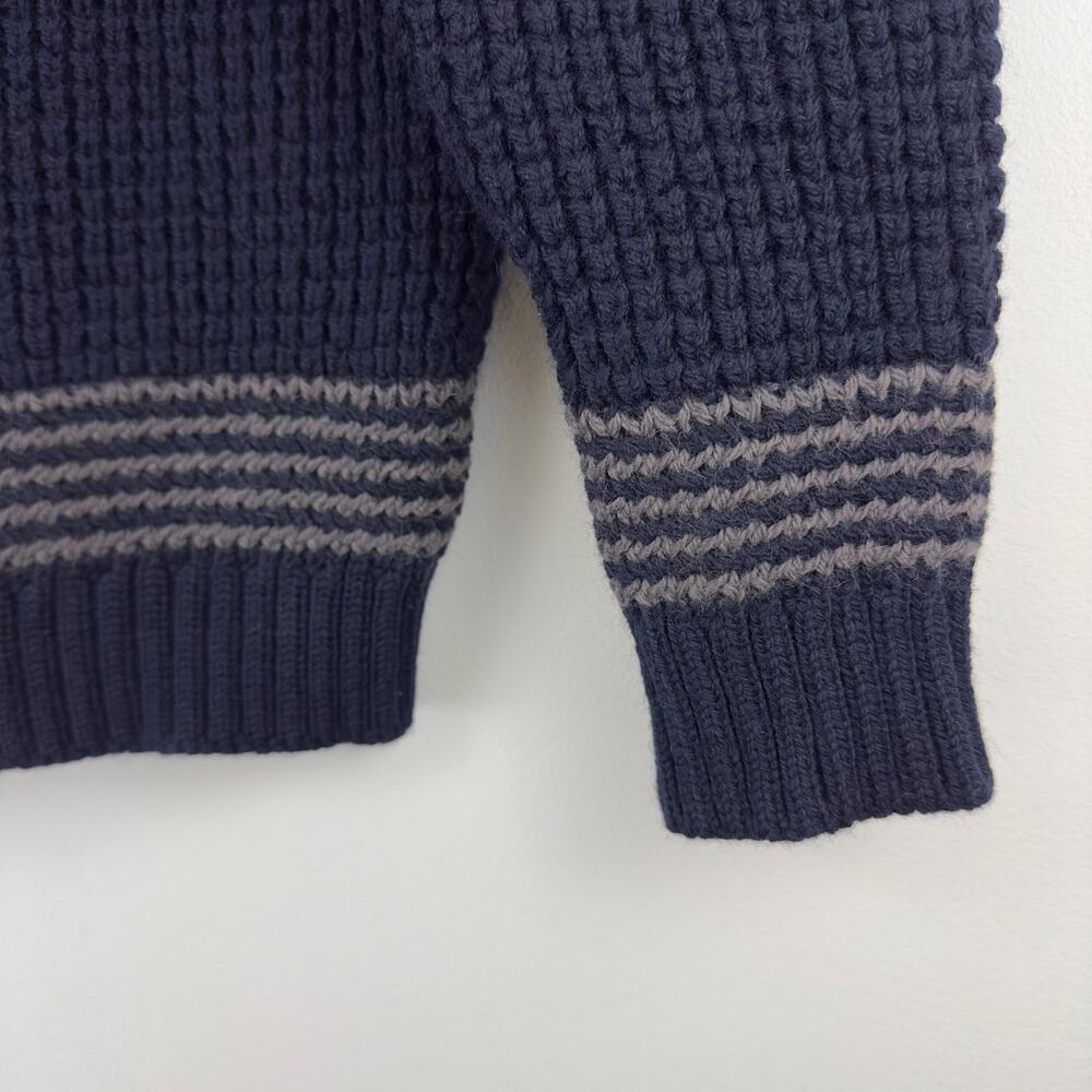 Celtic & Co 100% wool chunky knit shawl collar gray pullover‎ - Picture 5 of 8